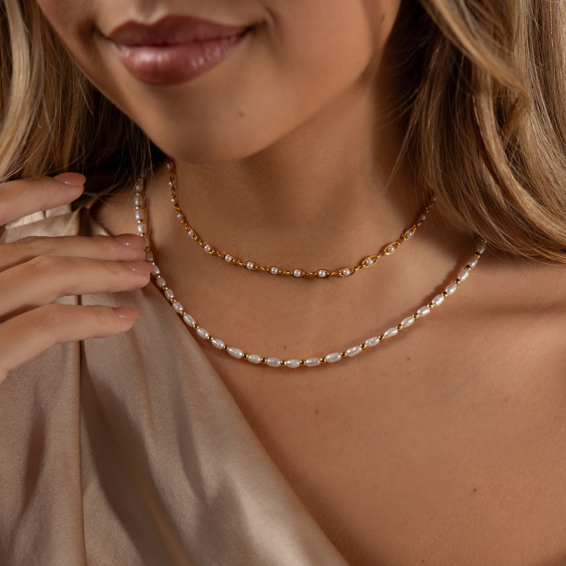 Beaded Pearl Necklace