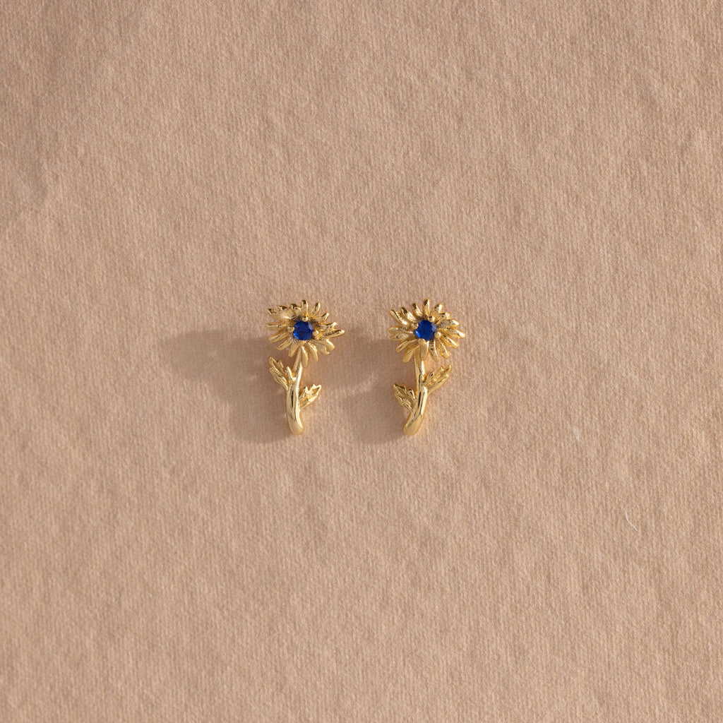 Birth Flower Stud Earrings