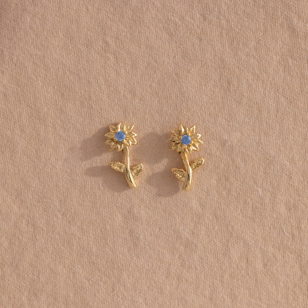 Birth Flower Stud Earrings