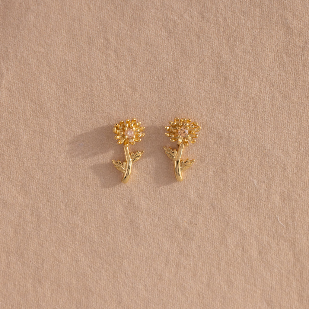 Birth Flower Stud Earrings