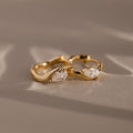Organic Diamond Teardrop Hoops